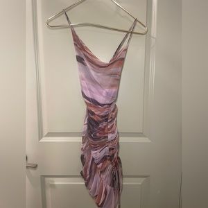 American Threads Mesh Mini Dress